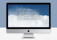 电脑端3D动态白云背景网址导航模板