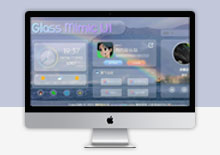 自适应Glass Mimic UI主题玻璃效果个人主页模板下载