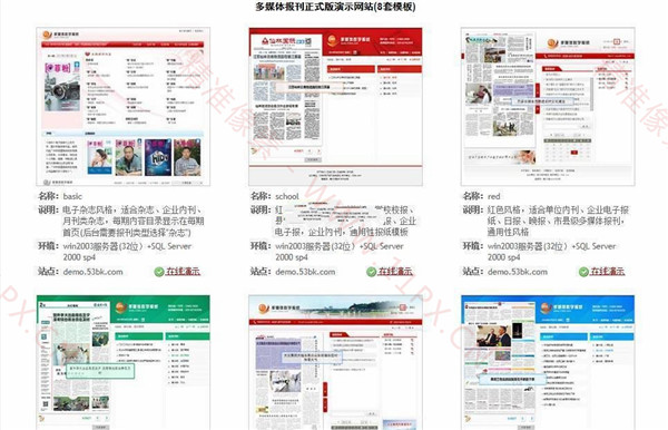 8套多媒体电子报刊.net网站源码