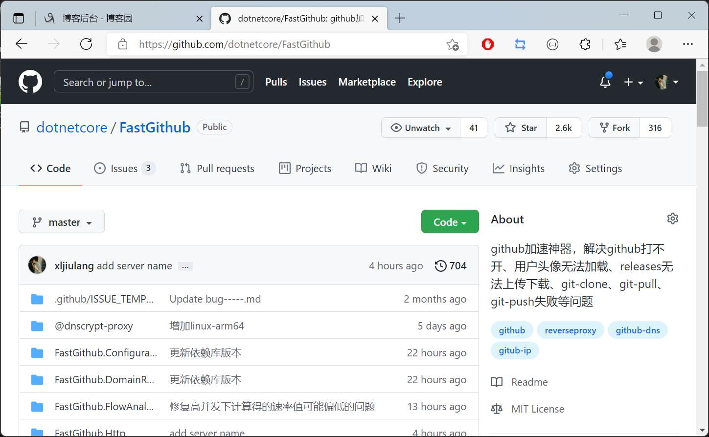 FastGithub一款GitHubdai理加速访问下载工具