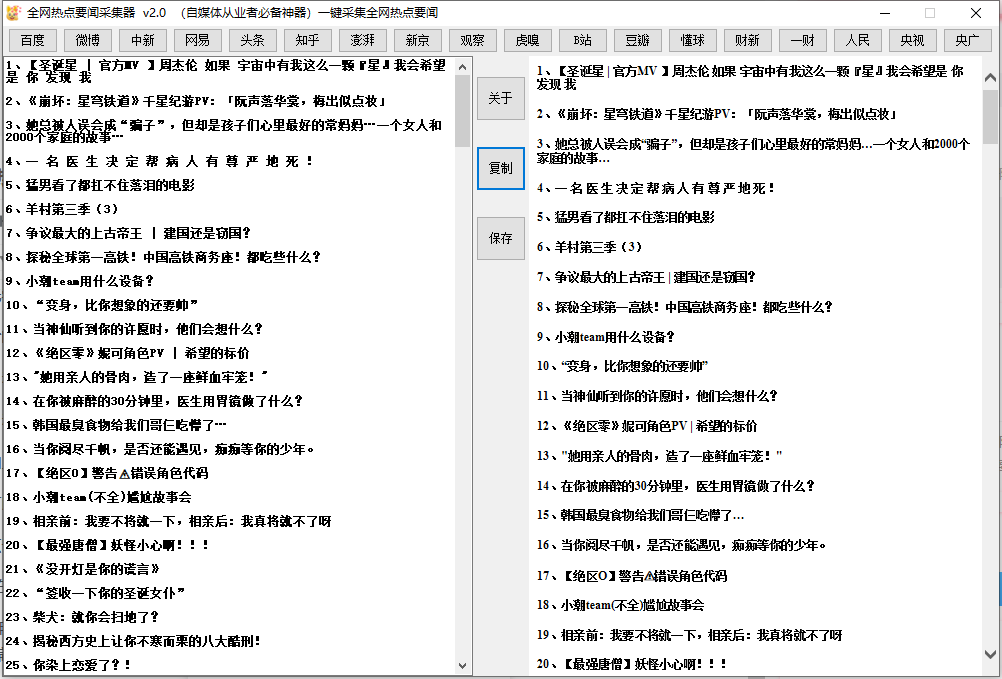 全网热点要闻采集器v2.0